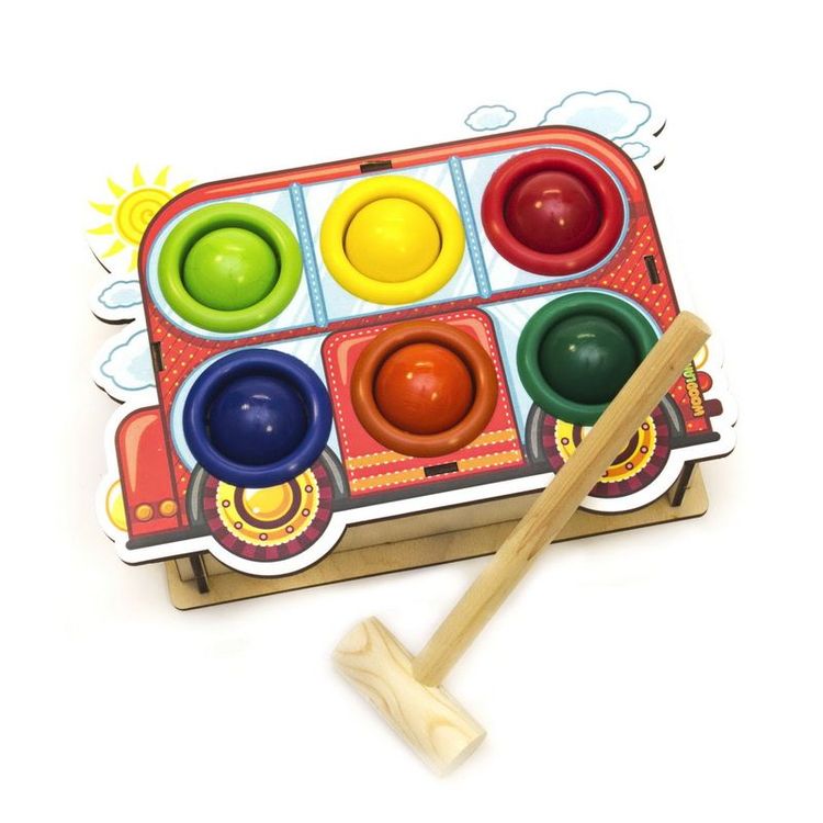 Стучалка цветная «Автобус», 6 отверстий — картинка 2