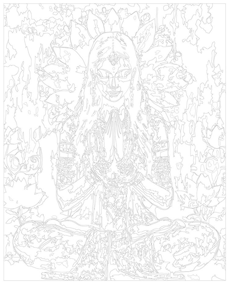 Картина по номерам Чакры йога индуизм арт — картинка 3