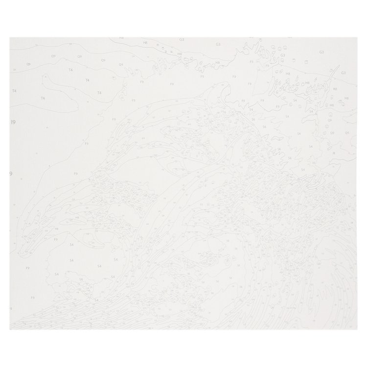 Картина по номерам со светящейся краской «Дельфины в море» — картинка 4