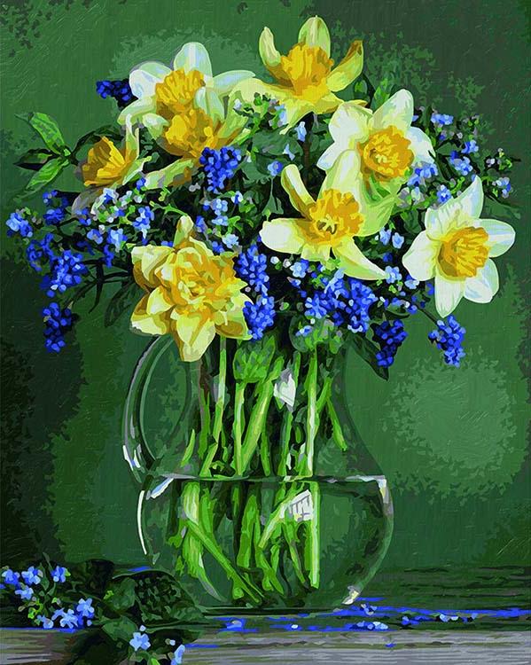 Картина по номерам «Букет весенних цветов»
