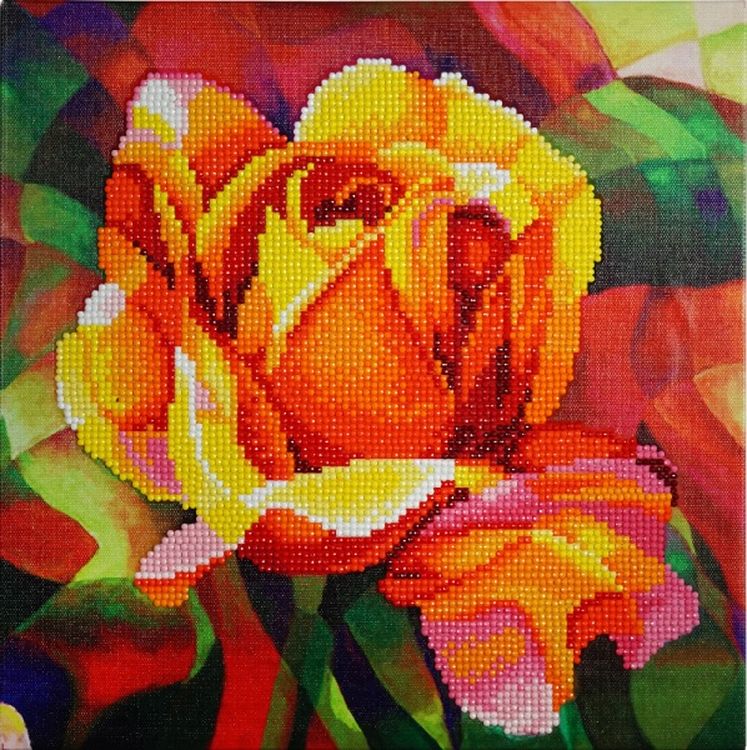 Алмазная вышивка «Красная роза» — картинка 2