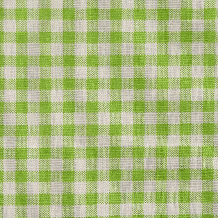 Ткань льняная, 1 м x 150 см, 140 г/м², цвет: зеленый, клетка, TBY — картинка 4