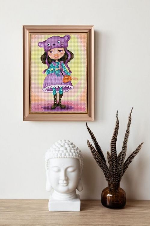 Алмазная вышивка «Девочка с сумочкой» — картинка 5