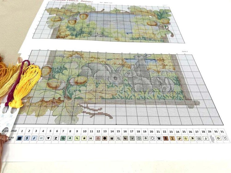 Набор для вышивания «Таежная семья. Зайцы» — картинка 4