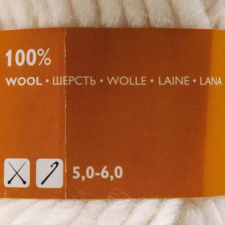 Пряжа Семеновская Roving felt (964), ультрабелый 5 шт. по 50 г — картинка 3