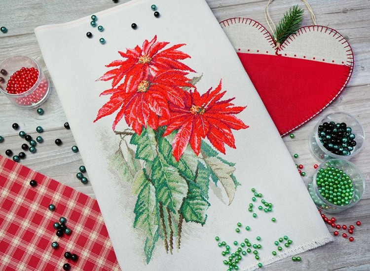 Набор для вышивания «Пуансеттия» — картинка 3