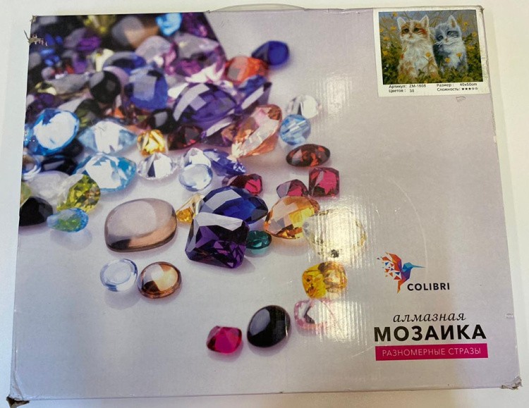 УЦЕНКА. Алмазная вышивка «Котята» (повреждена коробка) — картинка 2