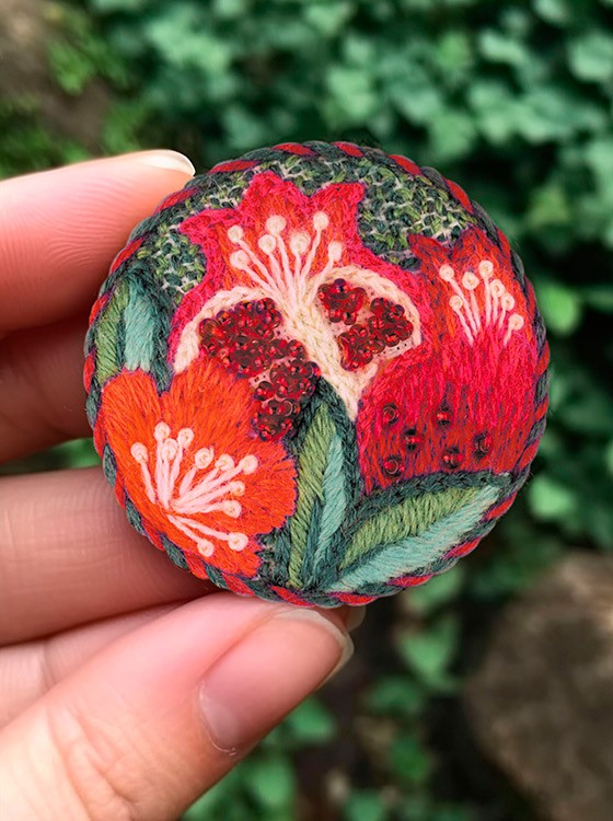 Набор для вышивания «Брошь Гранат» — картинка 9