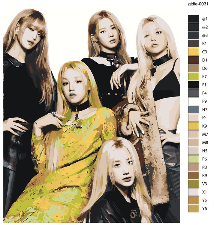 Картина по номерам «KPOP кпоп группа GI-dle Джи Айдл 40х50» — картинка 2