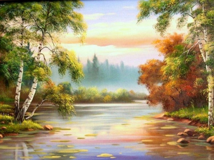 Алмазная вышивка «Осень в лесу» — картинка 2