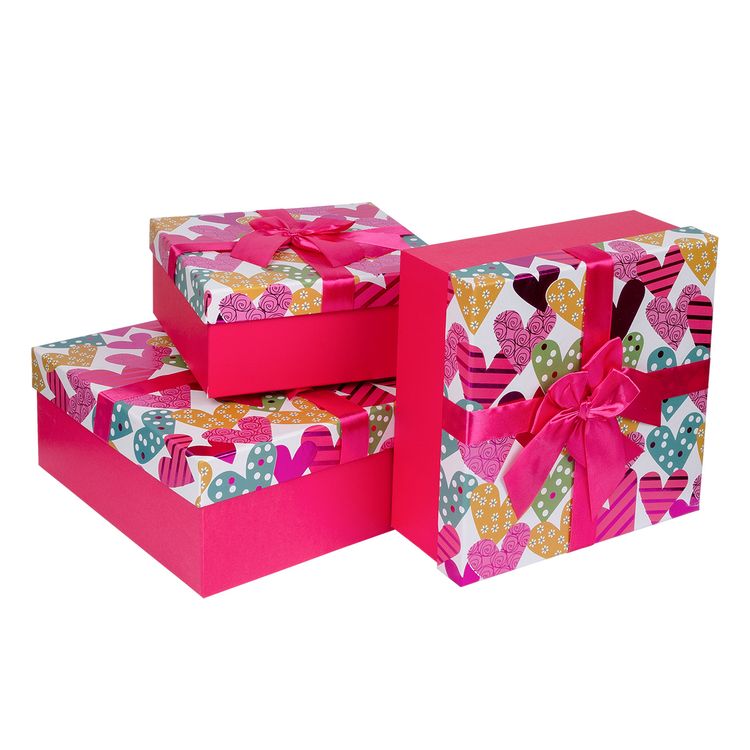 Набор подарочных коробок, форма: квадрат, 3 шт., Stilerra — картинка 2