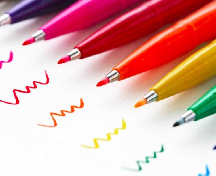 Фломастер-кисть Brush Sign Pen, 2 мм, цвет: коричневый, Pentel — картинка 6