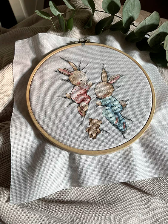 Набор для вышивания «Спящие заи» — картинка 2