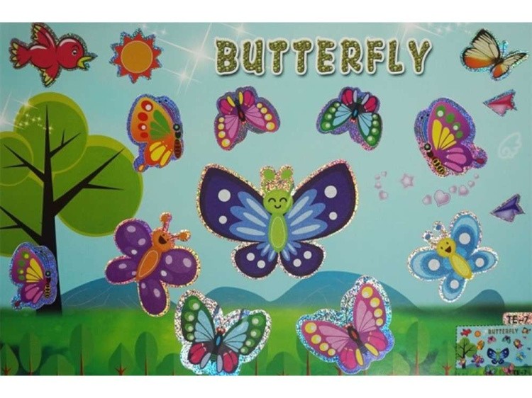 Мозаика из стикеров «Дельфины и бабочки» — картинка 2