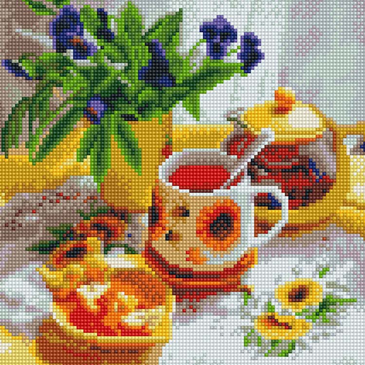 Алмазная вышивка «Чайный натюрморт» — картинка 2