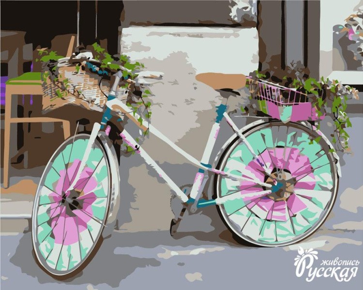 Картина по номерам «Велосипед для дамы»