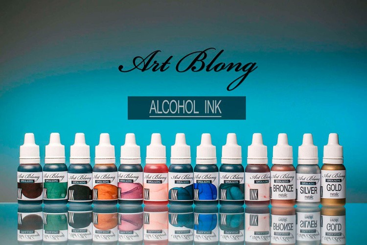 Набор алкогольных чернил 13 цветов NEW, Art Blong