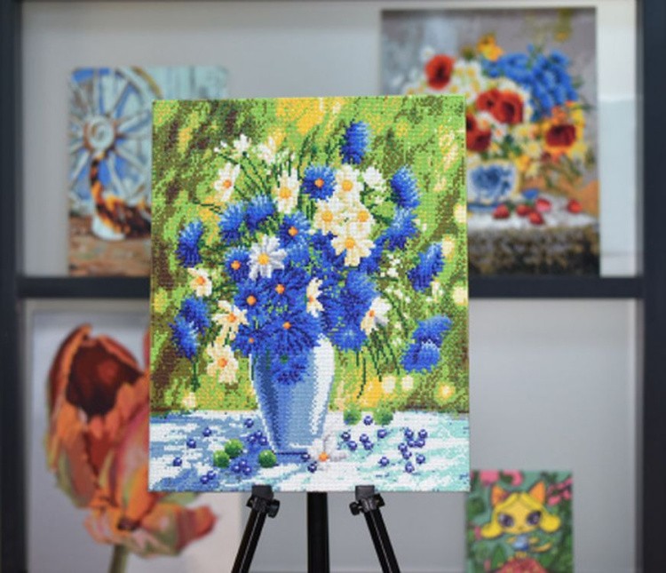 Алмазная вышивка «Васильковое лето» — картинка 3