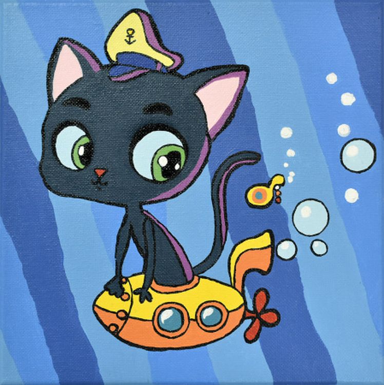 Картина по номерам «Кот-капитан» — картинка 3