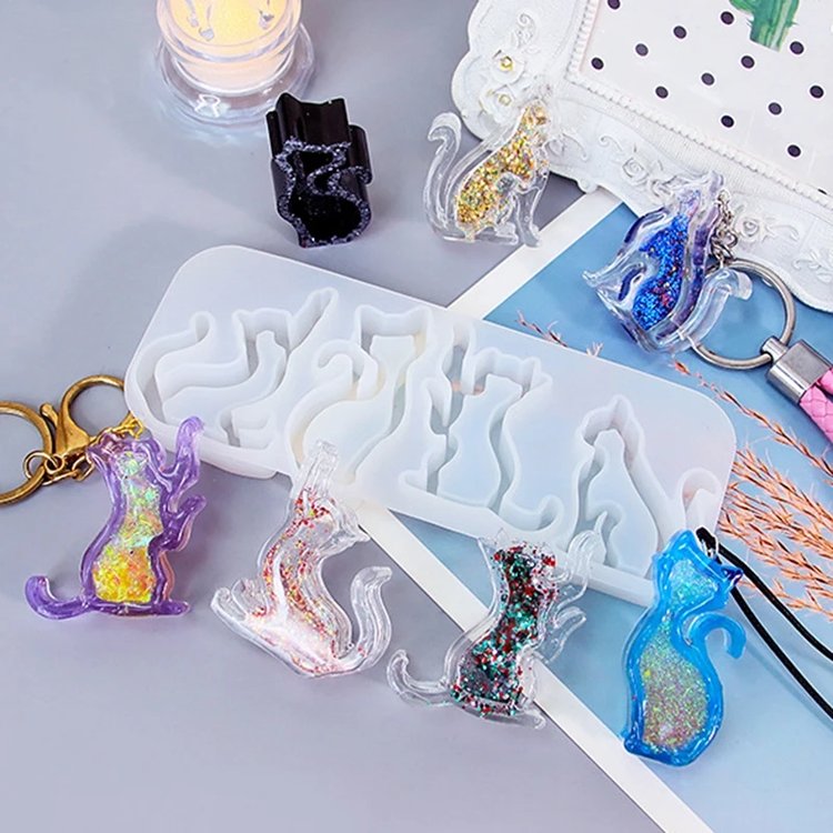 Силиконовый молд - Шейкеры кошечки №4, 2 шт. — картинка 8