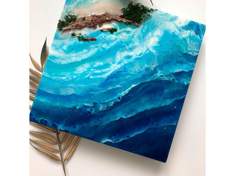 Двусторонняя основа для картины, Artboard Квадрат с усилением 40х40х0,5 см, ResinArt — картинка 4