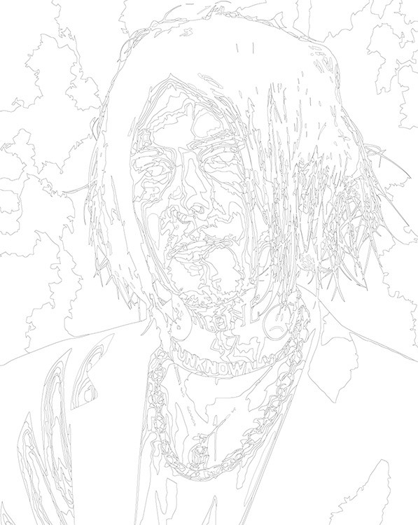 Картина по номерам «Рок и рэп музыкант Джизус DZHIZUS 8» — картинка 3