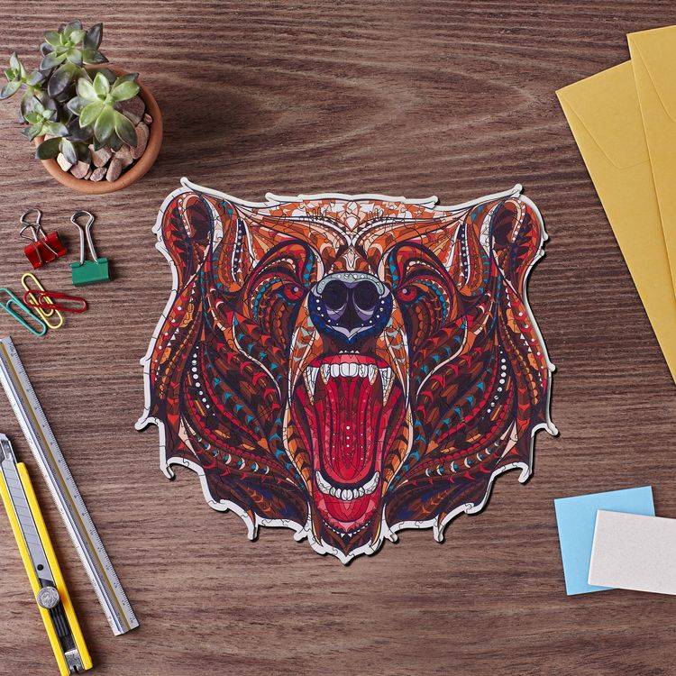 Деревянные пазлы Артвентура «Медведь тотем» — картинка 2