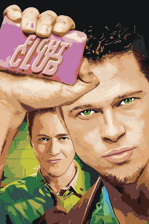 Картина по номерам «Бойцовский клуб: Рассказчик и Тайлер постер»