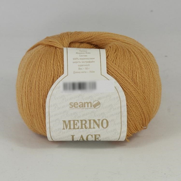 Пряжа SEAM MERINO LACE (42), медовая, 5 шт. по 50 г — картинка 2