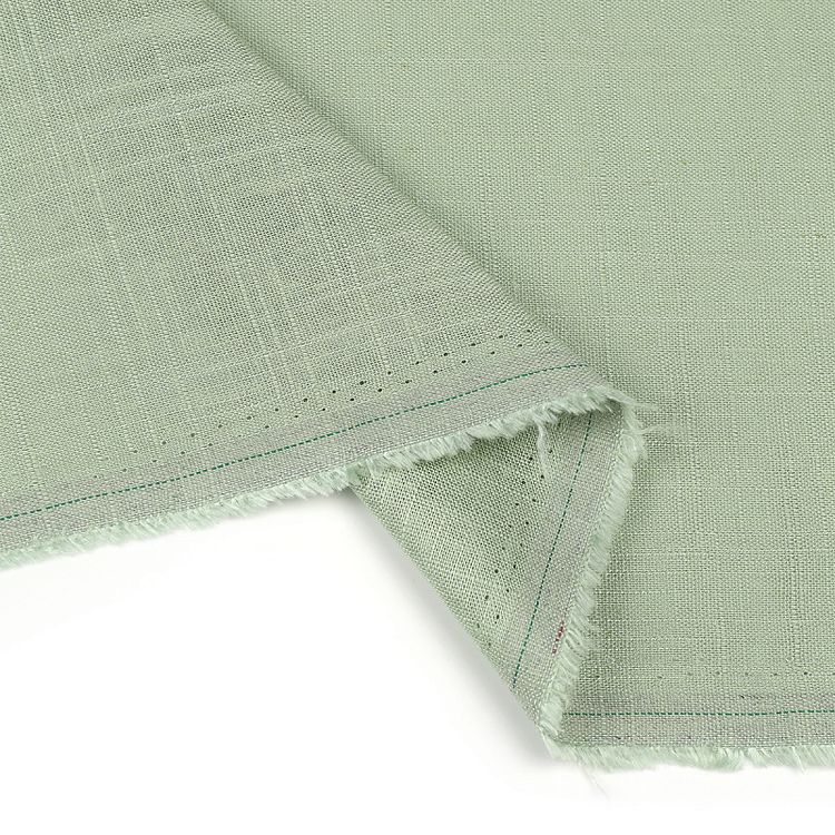 Ткань льняная, 1 м x 140 см, 190 г/м², цвет: фисташковый, TBY — картинка 4