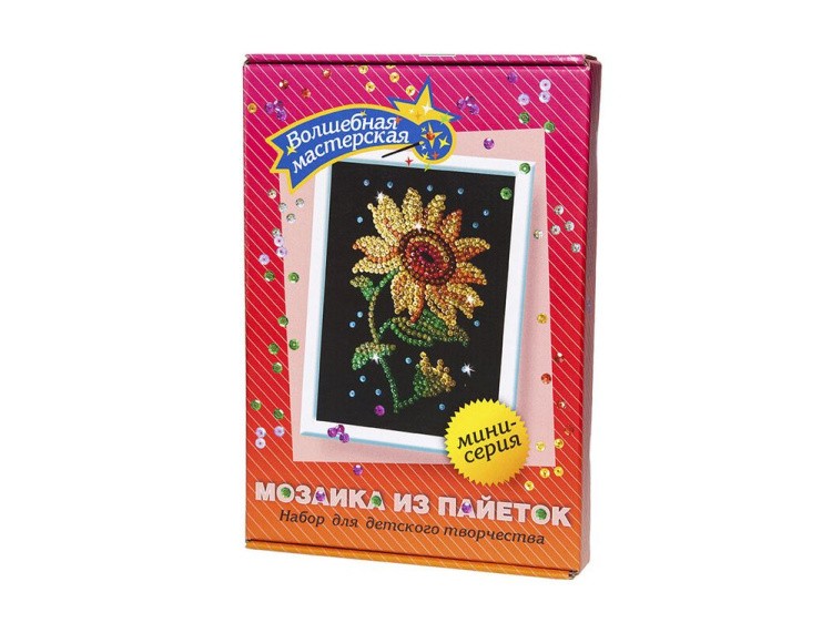 Мозаика из пайеток «Подсолнух» — картинка 3