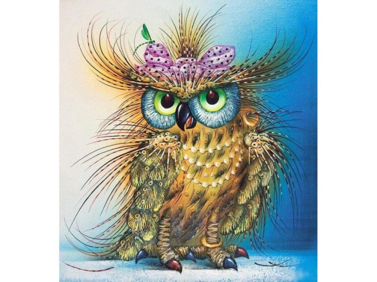 Картина по номерам «Мадам сова» — картинка 2