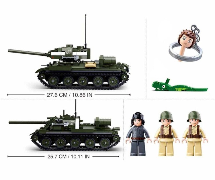 Конструктор «Вторая мировая война.Советский танк», 687 деталей — картинка 2