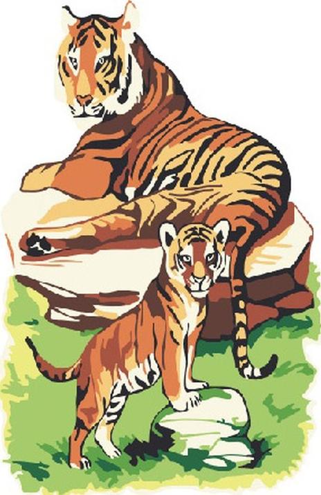 Картина по номерам «Тигры на отдыхе»