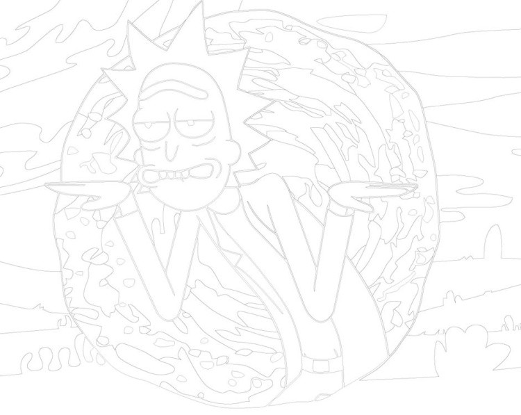 Картина по номерам «Рик и Морти: Рик Санчес 3» — картинка 3