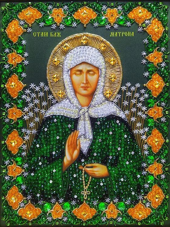 Набор вышивки хрустальными камнями «Матрона Московская» — картинка 2