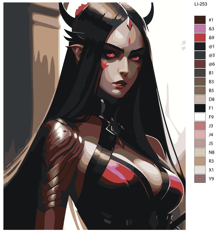 Картина по номерам «Девушка-косплей 2» — картинка 2