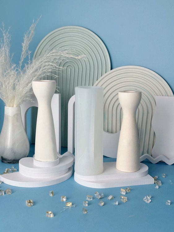 Силиконовый молд - Подсвечник №3, d5,8x16,2см, 1 шт. — картинка 2