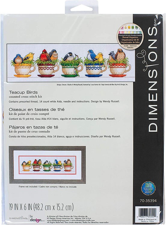 Набор для вышивания «Птицы в чашках» — картинка 4