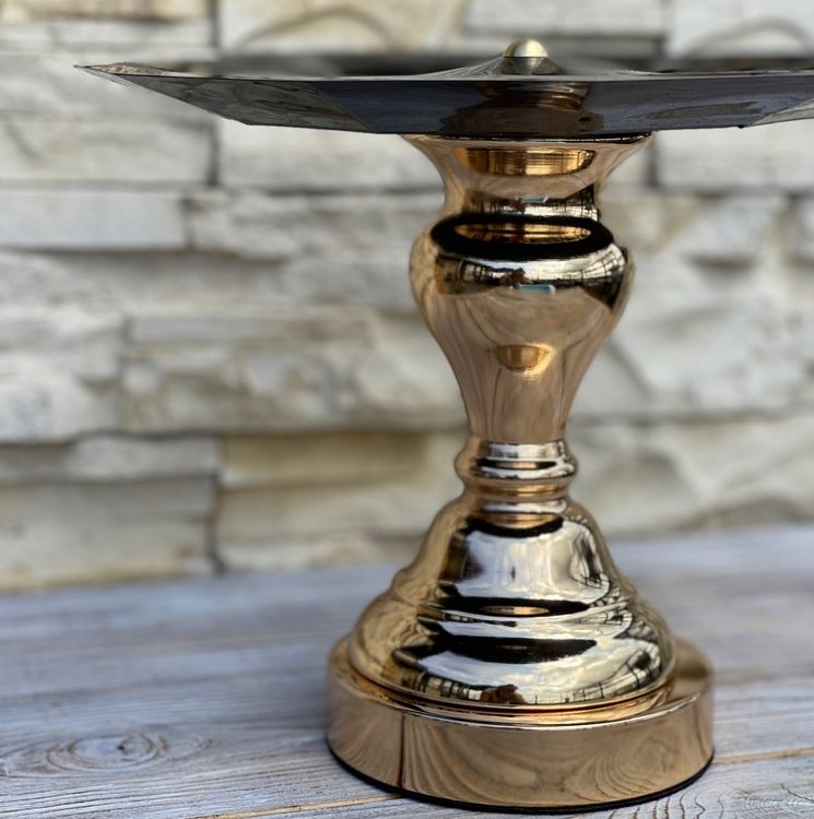 Основание для вазы золотое, 21 см — картинка 3
