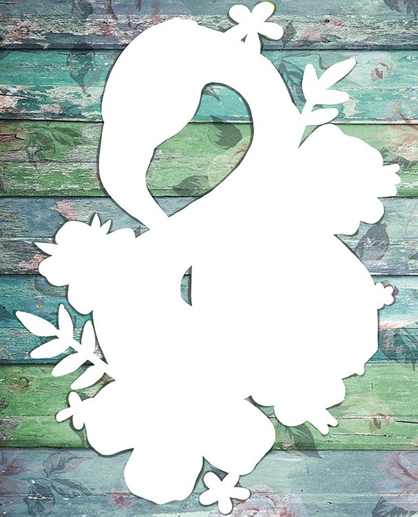 Алмазная вышивка «Цветочный фламинго» — картинка 2