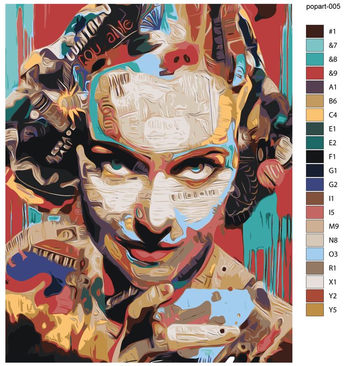 Картина по номерам «Pop Art Поп-арт 3» — картинка 3