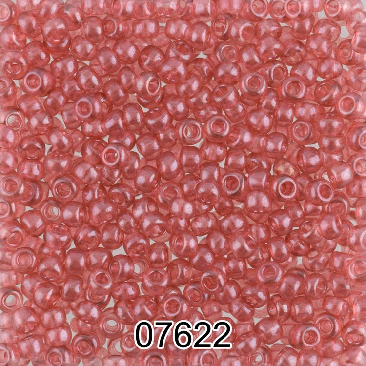 Бисер Чехия круглый 5 10/0, 2,3 мм, 500 г, цвет: 07622 розовый