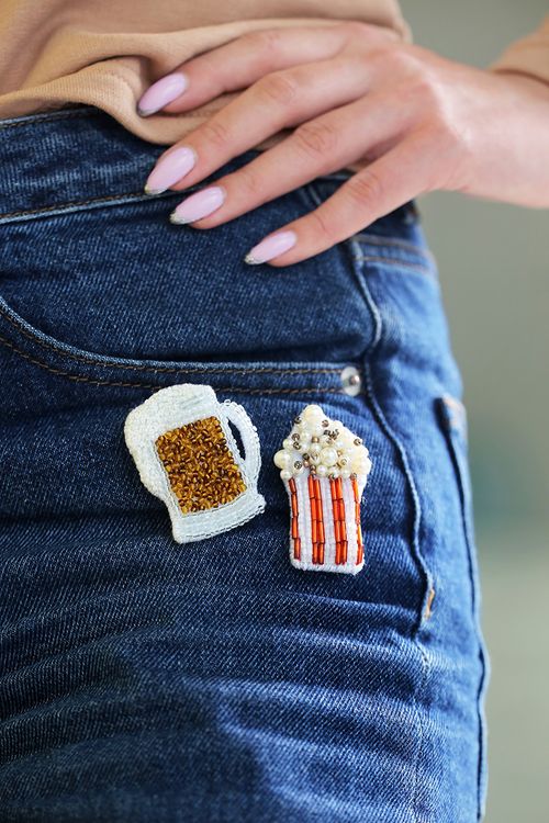 Набор вышивки бисером «Брошь. Кружка пива» — картинка 3