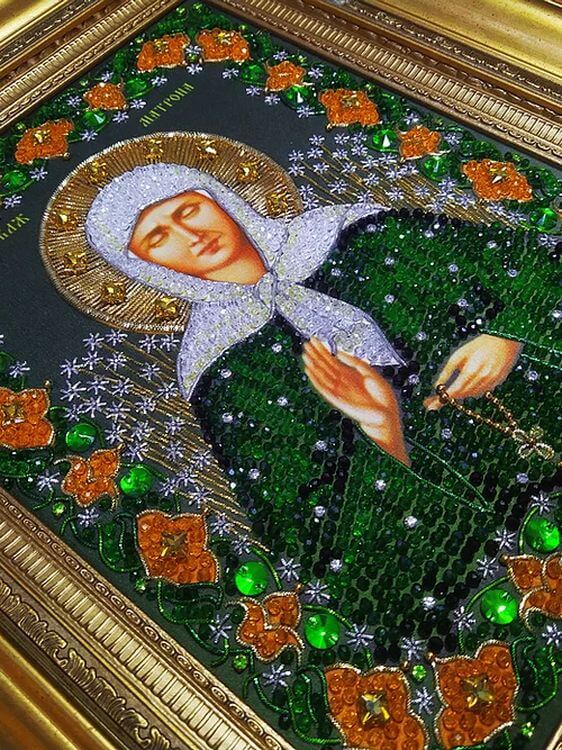 Набор вышивки хрустальными камнями «Матрона Московская» — картинка 7