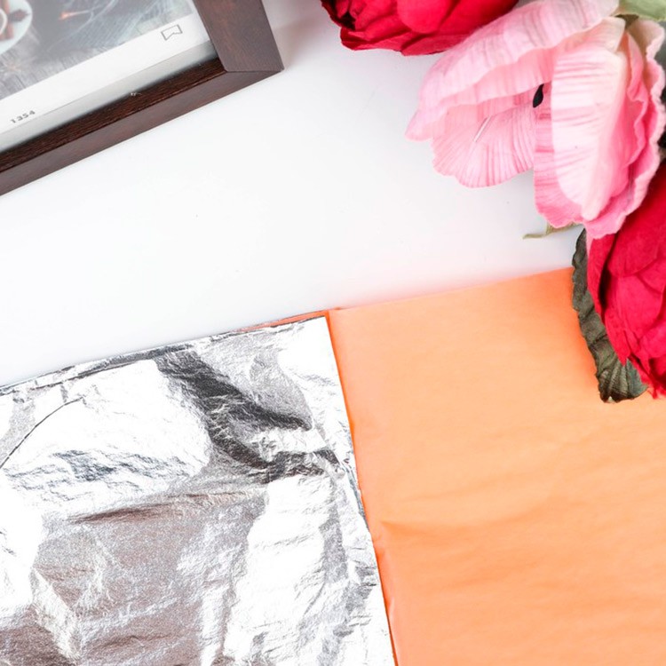 Набор листовой потали 14x14 см 12 листов, цвет: под серебро, Pebeo — картинка 3