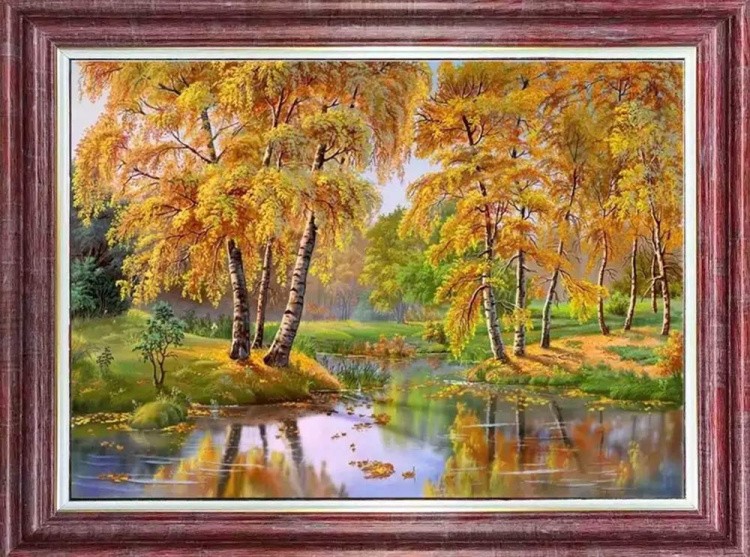 Рисунок на ткани «Осень в лесу» — картинка 2