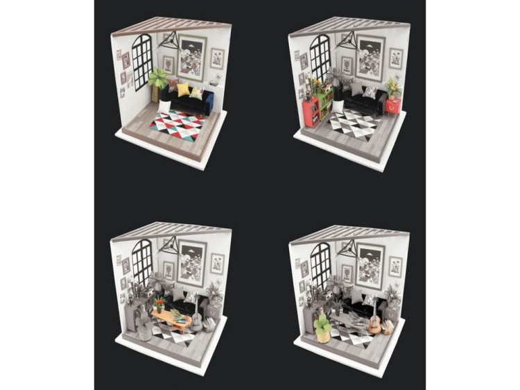 Набор для создания миниатюры (румбокс) «Гостиная музыканта» — картинка 4