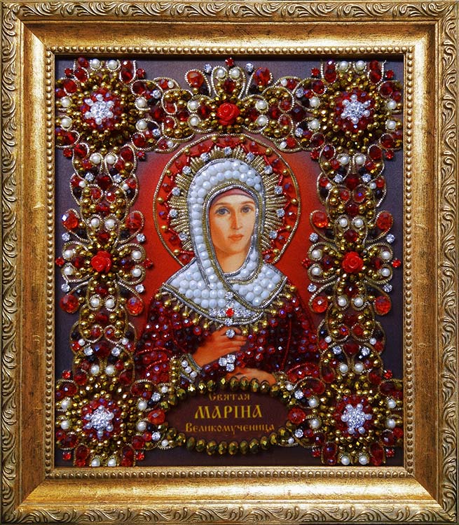 Набор для вышивания хрустальными камнями «Святая Марина» — картинка 2