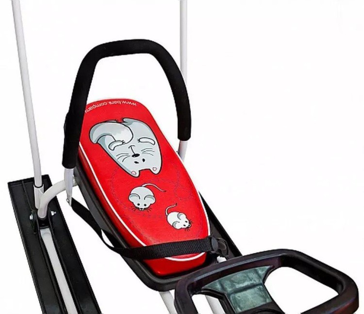 Снегокат детский 140 GO GO Fantasy cat с ручкой — картинка 8